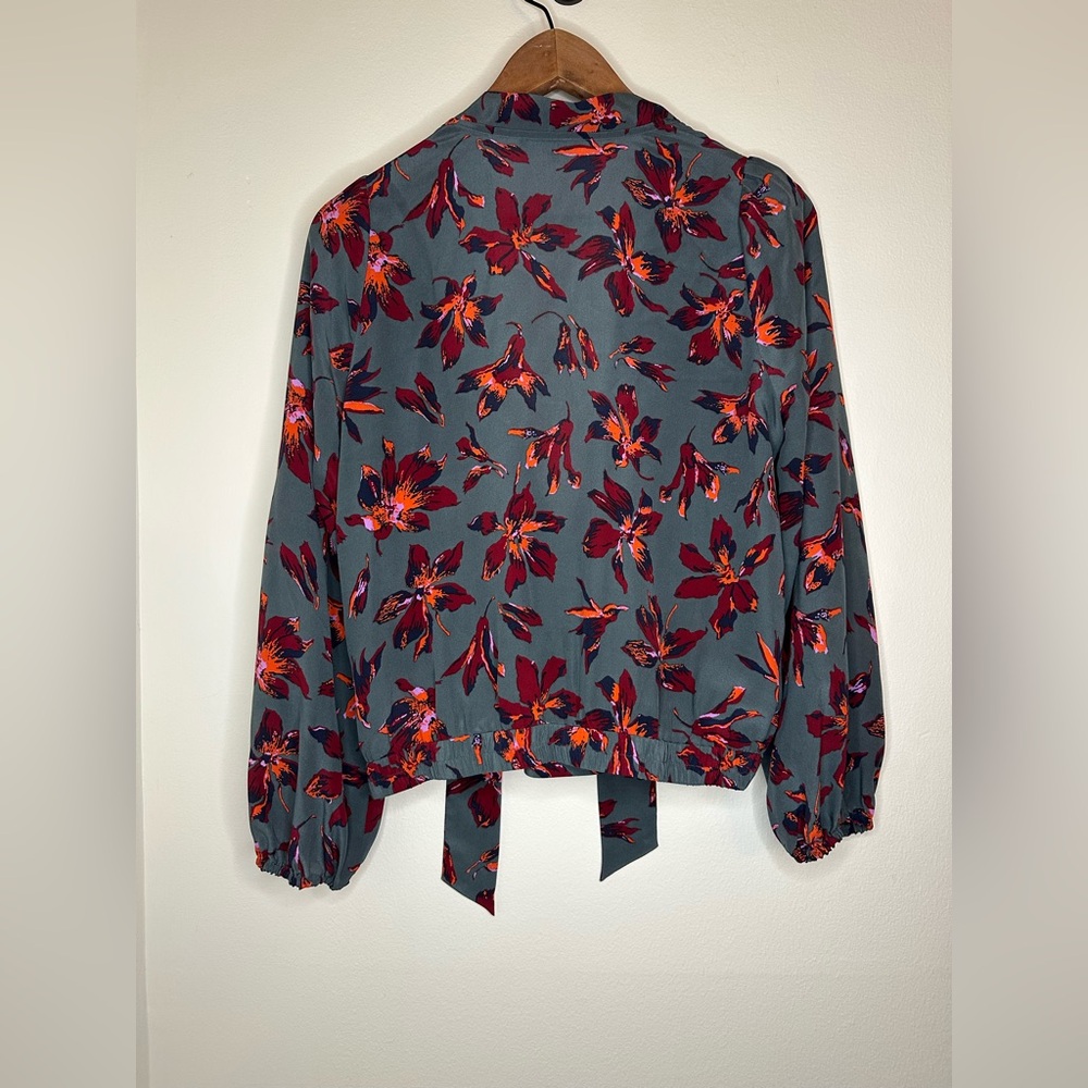 Madewell Floral Silk Wrap Blouse - Picture 2 of 4
